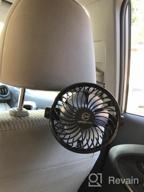 картинка 1 прикреплена к отзыву 💨 LEMOISTAR USB Автомобильный вентилятор, Мощный вентилятор с 4 скоростями циркуляции воздуха для автомобилей SUV RV, вентилятор охлаждения заднего сиденья с прочным крюком - 5V USB питание. от Justin Kedzior