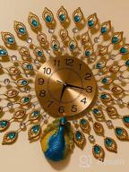 img 1 attached to 60Cm X 60Cm Creative Peacock Metal Design Wall Clock Art, Mute Electronic Quartz Clocks For Living Room Bedroom Restaurant Decor review by Daniel Drury