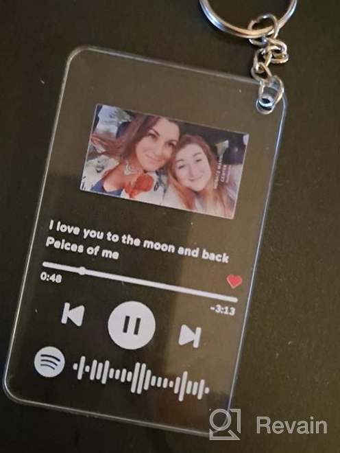 img 1 attached to VEELU Custom Scannable Spotify Code Plaque Frame Keychain Acrylic Keyring For Photo review by Gavin Dunne