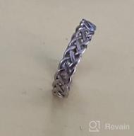 img 1 attached to Silvora Sterling Silver Celtic Knot/Cuban Link Chain Rings - Sturdy Vintage Eternity Band Ring Jewelry for Women and Men - Available in Size 4-12 review by Dave Wolf