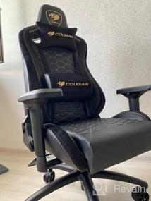 img 12 attached to 🪑 COUGAR Outrider S Gaming Chair - Imitation Leather Upholstery - Black/Orange Color