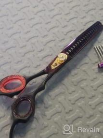 img 7 attached to Premium Japanese Steel Pet Grooming Scissors - Straight & Chunker Shear With Thinning Rate Of 35%-45%