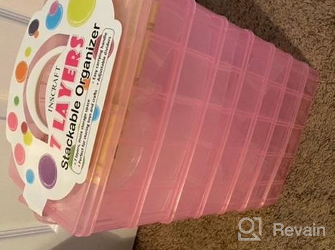 img 1 attached to INSCRAFT 7-Layer Stackable Storage Container - 70 Adjustable Compartments, Suitable For Toys, Art Crafts & Jewelry + Mini Case Letter Sticker Included! review by Matt Mix