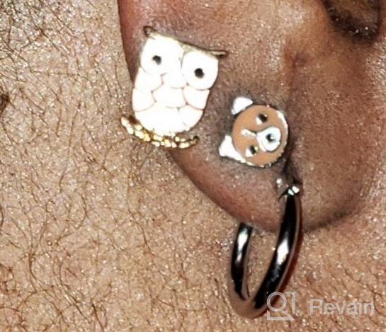 img 1 attached to Hypoallergenic Stainless Steel Stud Earrings Set with Cute Animal Alpaca, Rainbow Unicorn Designs - Perfect Jewelry Gifts for Girls, Teens, and Women review by Jeremy Monroe