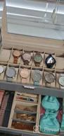 картинка 1 прикреплена к отзыву BEWISHOME Watch Box Organizer Case: Premium Mens Jewelry Display 🕰️ Drawer with Adjustable Tray, Glass Top, and Black PU Leather - SSH02B от Gavin Hernandez