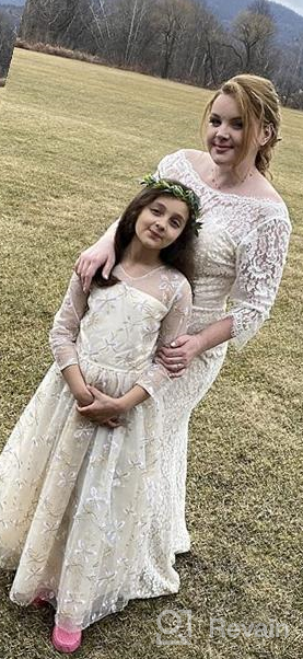 img 1 attached to Princess Burgundy Girls' Clothing: Bridesmaid Embroidered Communion Dress review by Kelly Dorsey