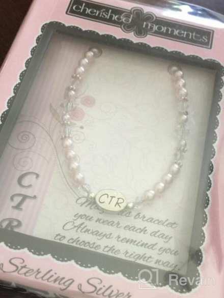 img 1 attached to 💎 Sterling Silver CTR Bracelet or Necklace for Girls (Ages 5-12) with Simulated Pearls and Crystals review by Ben Almasri