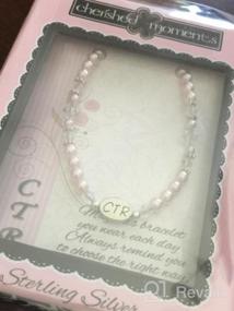 img 5 attached to 💎 Sterling Silver CTR Bracelet or Necklace for Girls (Ages 5-12) with Simulated Pearls and Crystals