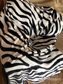 img 6 attached to NANPIPER Bed Blankets Super Soft Fuzzy Flannel Blanket Lightweight Fleece Microfiber Zebra Print Throw Size 65"X80