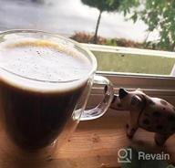 картинка 1 прикреплена к отзыву Enjoy Your Coffee Hotter And Longer With CNGLASS Large 17 Oz Double Wall Glass Coffee Mug от Quinton Dawon