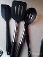 img 1 attached to 17 Piece Silicone Cooking Utensil Set In Rose Gold - Heat Resistant Non-Stick Kitchen Utensils With Stainless Steel Handles For Cookware review by Nate Jenkins