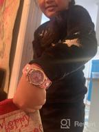 img 1 attached to Jojo Siwa Analog Watch for Kids - Silver-Tone Case, Pink Leather Strap, Easy-to-Buckle, Safe for Children - Model JOJ5003 with Jojo Siwa on Dial review by Leah Singh