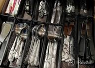 img 1 attached to Silverware Organizer For Kitchen Drawer Utensil Cutlery Tray With Interlocking Arm Mesh Metal Flatware Storage Slip-Proof For Knives, 6 Compartment By FURNINXS review by David Holmes
