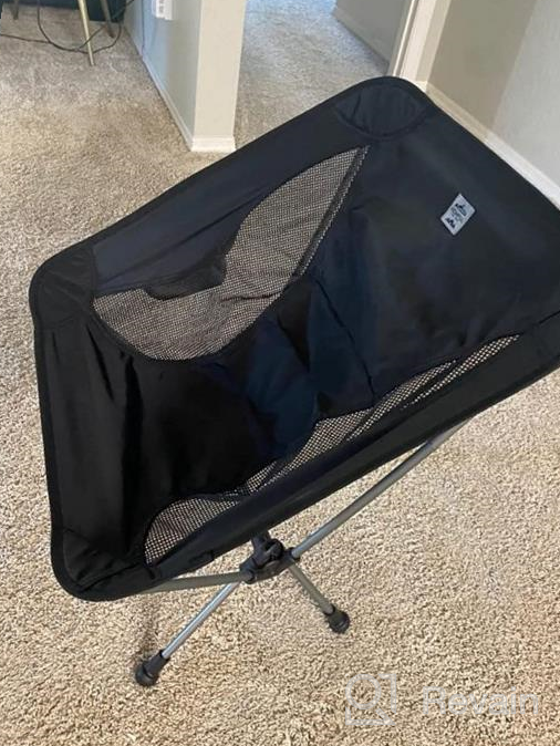 img 1 attached to HOMFUL Portable Camping Chair - Ultralight Backpacking Folding Chair With Storage Bag For Outdoor, Hiking, Picnic - 300Lbs Capacity review by Vishal Geske