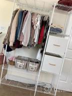 img 1 attached to VIPEK V7 6-Tier Heavy Duty Wire Garment Rack With 2 Fabric Drawers - Max Load 562LBS, 44.9"L X 16.5"W X 70.9"H Freestanding Wardrobe Closet For Hanging Clothes, White review by Jerrica Colbert