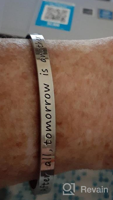 img 1 attached to 💨 After All Tomorrow is Another Day Bracelet - Inspired by Gone With the Wind Scarlett Quote Jewelry, Famous Movie Bracelet for Inspirational Quotes review by John Gray