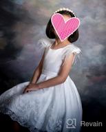 img 1 attached to White Lace Bowknot Flower Girl Dresses For Pageant Party Wedding Gowns 1-10 Years Old review by Nonito Shin