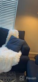 img 5 attached to Extra Soft Faux Fur Blanket Twin Size 70"X78", Fluffy Plush Throw For Couch Sofa Bed, Solid Reversible White