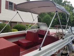 img 6 attached to Kemimoto 3 Bow Bimini Top With Rear Support Pole For Boat, Pontoon, Jon Boat, And Inflatable Boat