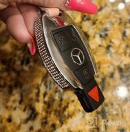 img 1 attached to Mercedes Benz Key Fob Chain With Bling Crystal Leather Sleeve - TopDall Compatible review by Tommy Abreu