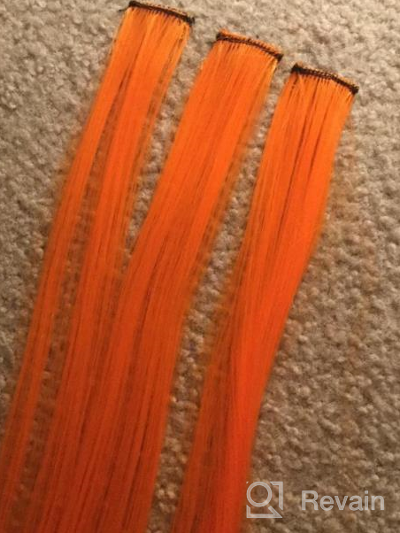 img 1 attached to 22 Inch FESHFEN Pink Colored Hair Extensions For Women - 10 PCS Straight Clip In Highlight Hairpieces For Daily Party Costumes & Girls Dolls review by Robert Kimble