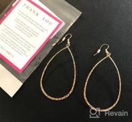 img 1 attached to 💎 Stylish Columbus Lightweight Statement Teardrop Earrings for Girls' Jewelry review by Todd Taniguchi