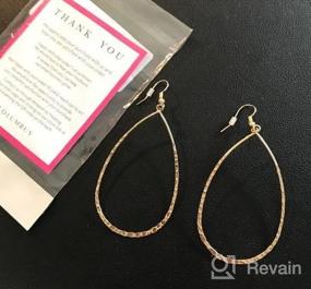 img 2 attached to 💎 Stylish Columbus Lightweight Statement Teardrop Earrings for Girls' Jewelry