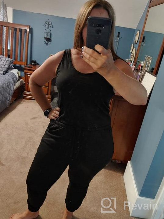 img 1 attached to Women'S Summer Sleeveless Jumpsuit Rompers With Elastic Waist And Pockets review by John Lewis