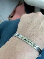 img 1 attached to Stainless Steel Motivational Mantra Bracelet: A Perfect Birthday and Graduation Gift for Women review by Jamie Mousavi