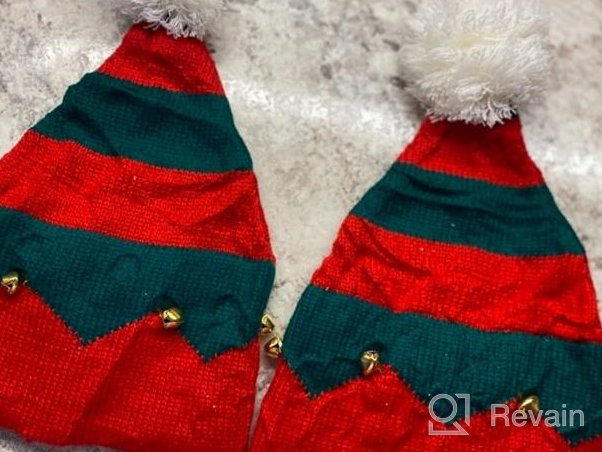 img 1 attached to 🎄 Adorable 2 Pack Kids Christmas Elf Knit Hat: Perfect for Ages 1-6 on Xmas! review by Chris Vargas