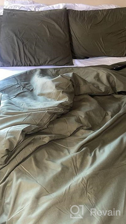 img 1 attached to Nanko Queen Duvet Cover Set White - 90x90 Soft Bedding Cover with Zip and Ties - Modern Style Comforter Quilt Cover for Men and Women review by John Hattalli