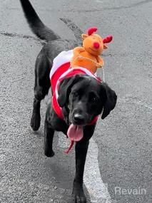 img 6 attached to XX-большой красный костюм ездовой собаки Санта-Клауса для рождественской вечеринки - Lewondr Pet Apparel