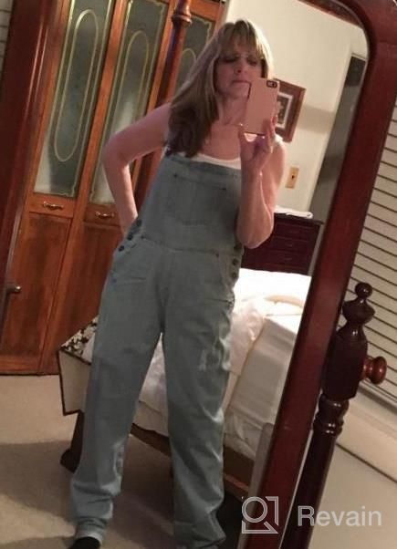 img 1 attached to Anna-Kaci Womens Distressed Denim Overalls With Tapered Leg And Pockets review by Brian Wright