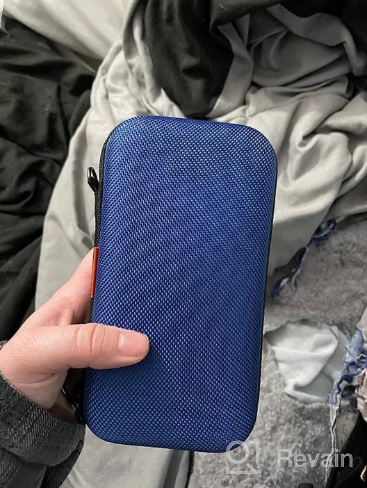 img 1 attached to GLCON Hard EVA Protective Case - Small Travel Case With Mesh Inner Pocket & Zipper Enclosure For Charging Cable, Power Bank, Hard Drive, Cell Phone, External Battery Storage - 3 Colors Available review by Benjamin Cleveland