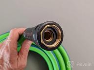 img 1 attached to YOTOO Heavy Duty Hybrid Garden Lead In Water Hose 5/8-Inch By 6-Feet 150 PSI, Kink Resistant, All-Weather Flexible With Swivel Grip Handle And 3/4" GHT Solid Brass Fittings, Green+Blue review by Emily Reyes