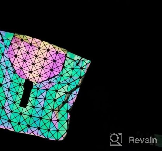 img 1 attached to Holographic Reflective Backpack With Stacked Tower Pattern By HotOne: The Ultimate Fashion Backpack review by Scott Maddocks