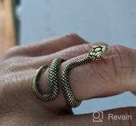 img 1 attached to 🐍 Gold Snake Ring for Men and Women: Gothic Silver Snake Rings - Adjustable Vintage Ring for Men (Eboy) review by Patrick Alexander