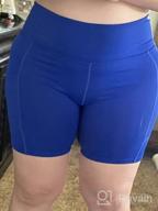 img 1 attached to ChinFun Women'S High Waist Yoga Shorts With Tummy Control & Side Pockets - Perfect For Workout & Running review by Justin Cage
