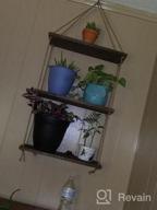 img 1 attached to 3 Tier White Wood Floating Shelves With Rope - Rustic Home Decor For Kitchen, Bathroom & Bedroom review by Kenny Noel