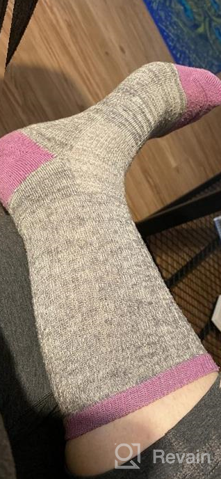 img 1 attached to Stay Warm And Comfortable On Your Next Outdoor Adventure With EnerWear'S Merino Wool Hiking Socks - 4 Pack For Women review by Johnathan Stoner