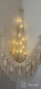 img 5 attached to Boho-Inspired Macrame Hammock & Starlight Storage: Perfect For Nursery Rooms