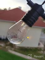 img 1 attached to HBN 24Ft Outdoor String Lights RGBW-Smart String Lights Color Changing, 12 Shatterproof Bulbs, 2.4 GHz Wi-Fi & Bluetooth App Control, Works With Alexa/Google Home, IP65 Waterproof-Patio/Party/Café review by Chris Fields