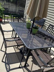 img 5 attached to Set Of 2 PHI VILLA 300Lbs Wrought Iron Bistro Chairs With Armrests For Outdoor Patio, Garden Or Backyard Use