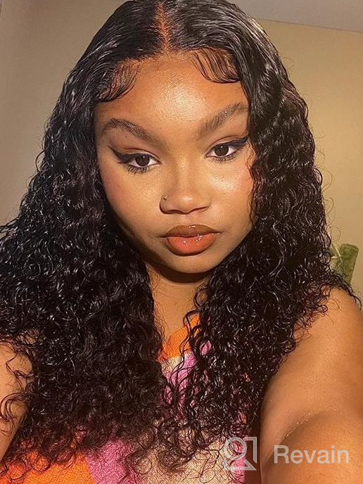 img 1 attached to Get Ready To Slay With BLY 13X4 Loose Deep Wave Frontal Wig - 18 Inches, Pre-Plucked, 150% Density, Natural Black, Glueless And Baby Hair For Black Women review by Jasmine Penny