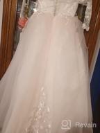 img 1 attached to Abaowedding Kids Trailing Gowns with Lace Embroidery and Sheer Long Sleeves review by Brian Warmack