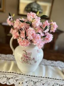 img 5 attached to Set Of 5 Artificial Cherry Blossom Branches In Light Pink, 17.3 Inches Each For Stunning Flower Displays