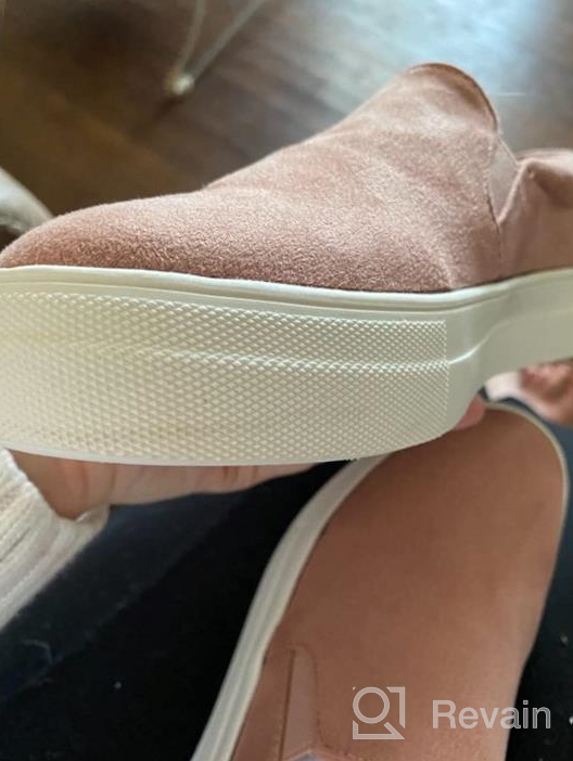 img 1 attached to Stylish DailyShoes Slip-On Sneakers With Platform Sole, Low-Cut Round Toe, And Thick Soles For Dressing Up Or Walking – Perfect Ballet Flats Or Flat Skate Shoes For Everyday Use. review by David Alvarado