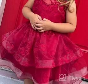 img 5 attached to Kids Lace Ruffles Party Dress Wedding Dresses For Girls