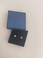 img 1 attached to Stunning Sparkly Silver Stud Earrings with CZ Stones - Perfect for Women and Girls review by Joshua Pilla