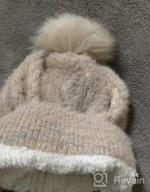 img 1 attached to Stay Warm And Trendy: Achiou Kids Winter Pom Pom Beanie Hat With Faux Fur Pompom And Fleece Lining review by Nicole Reed